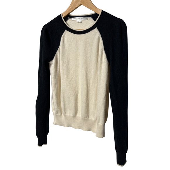 Veronica Beard Sweaters - Veronica Beard Albertina Cashmere Sweater Ivory‎ Black Size M Retail: $425